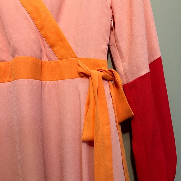 Strut & Bolt Flowy Orange and Red Dress (Size Small) - Picture 4 of 9